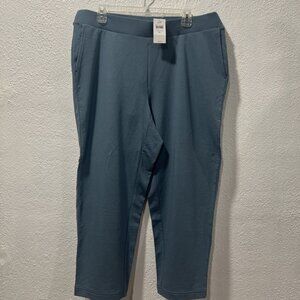 Purejill affinity blue  slim leg Cropped stretchy pull on pants size XL NWT